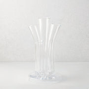 Angelina Small Scissor-Cut Glass Vase