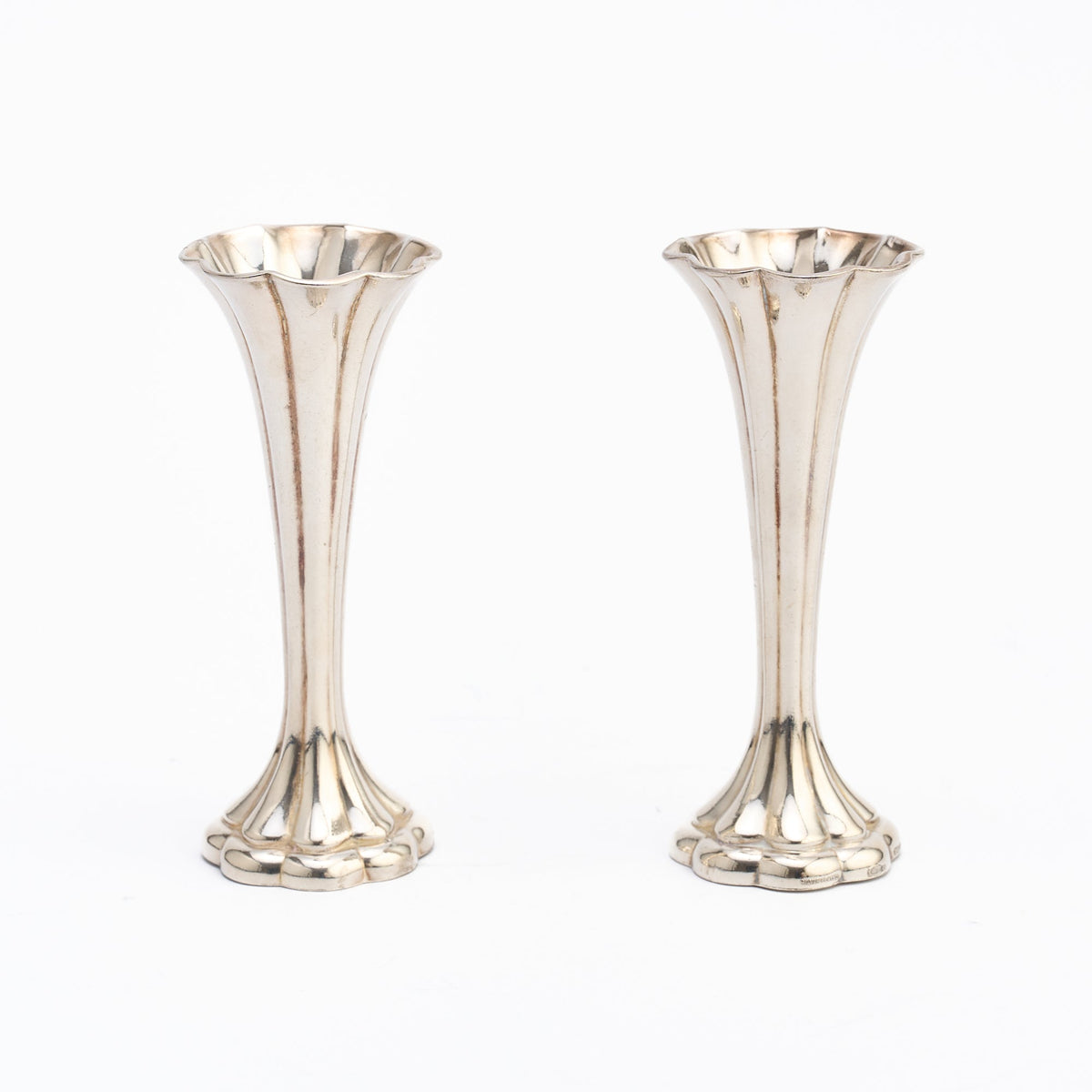 Pair of Silver Plated Bud vases