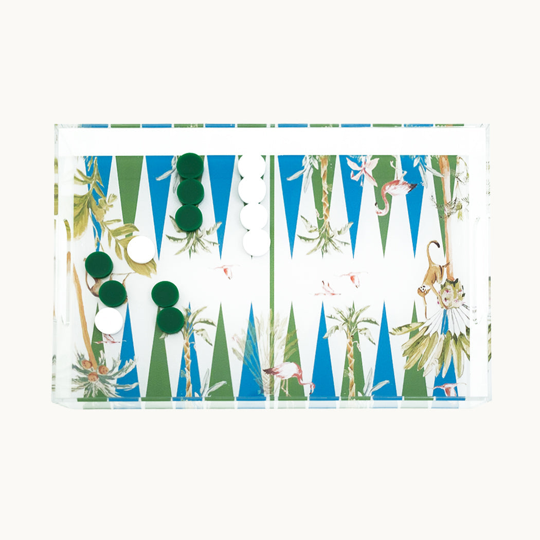 Acrylic backgammon tray