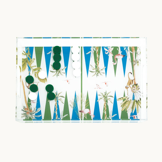 Acrylic backgammon tray