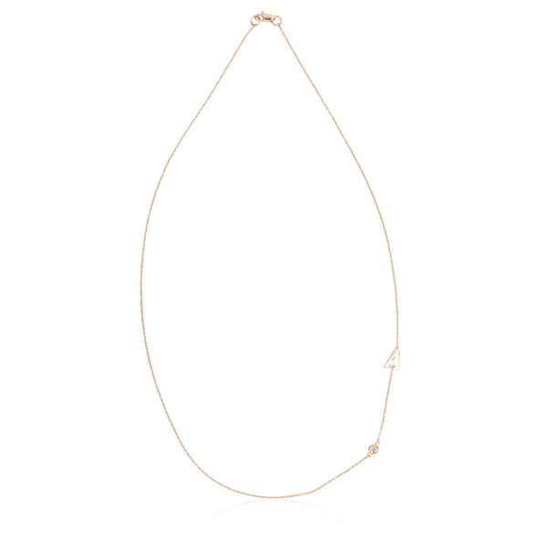 Initial Bezel Necklace