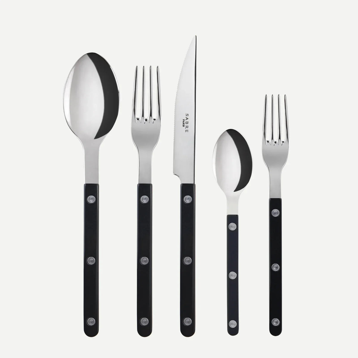 Black Bistro 5-Piece Flatware Set