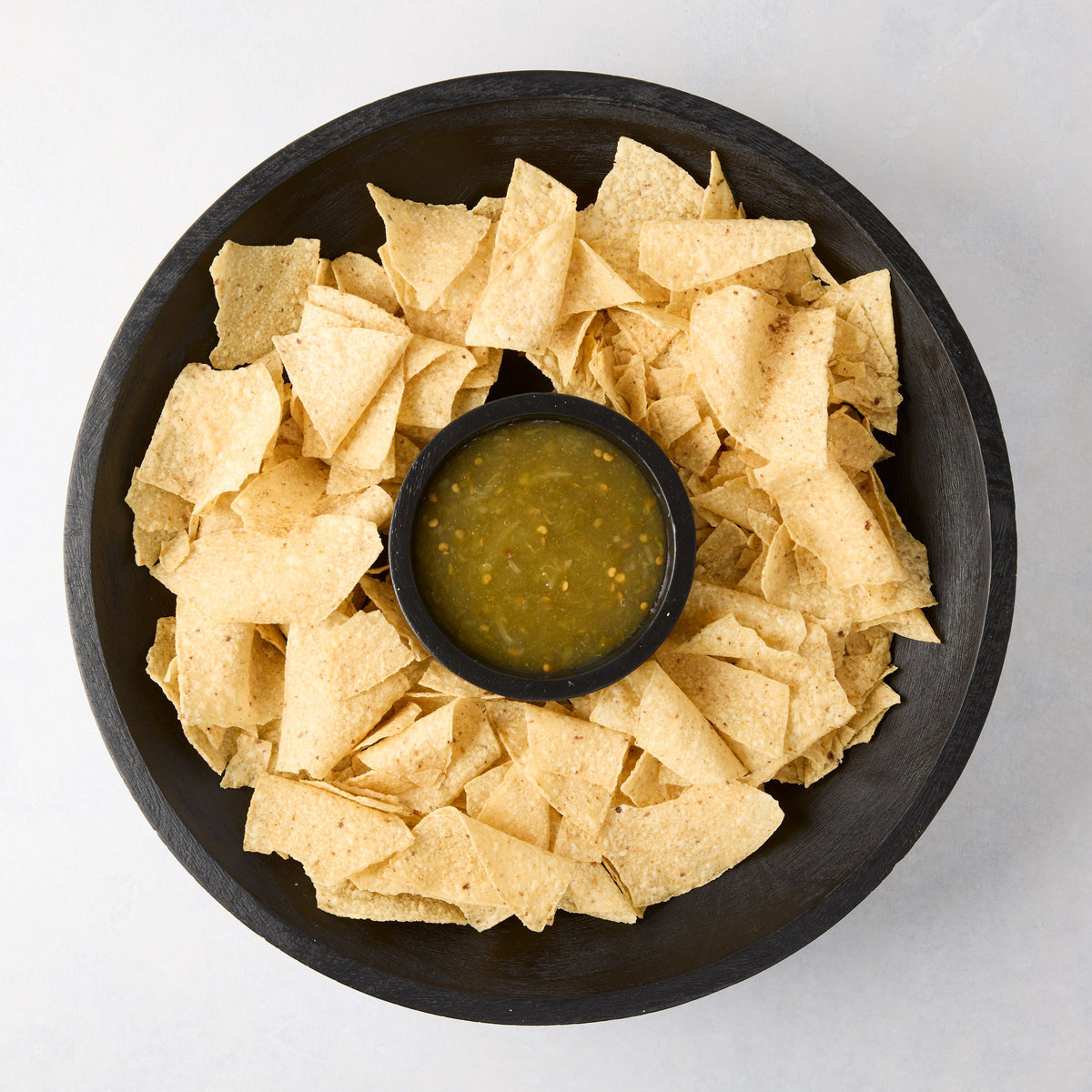 Black Wood Chip and Dip Platter