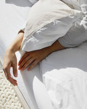 Brushed Cotton Fitted Sheet (White)