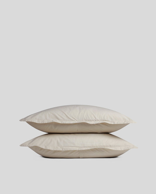 Brushed Cotton Sham Set (Bone)