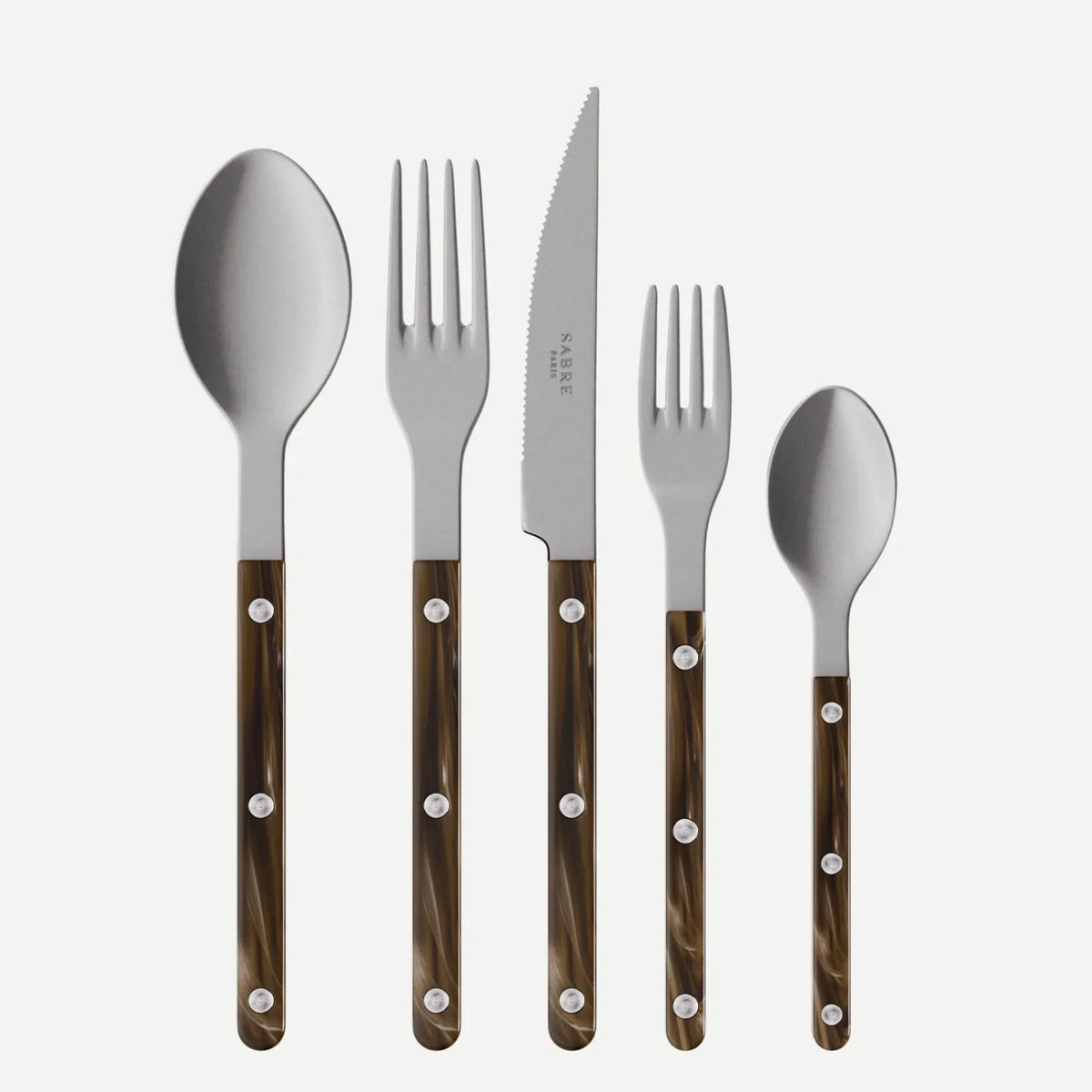 Buffalo Bistro Vintage Matte Finish 5-Piece Flatware Set