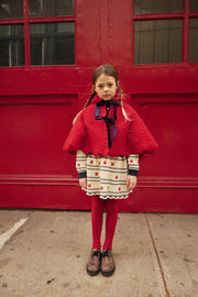 Blanchette Cape in Red Sherpa