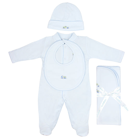 Cars and Trucks Embroidery Set 4 Pieces | Baby Boy