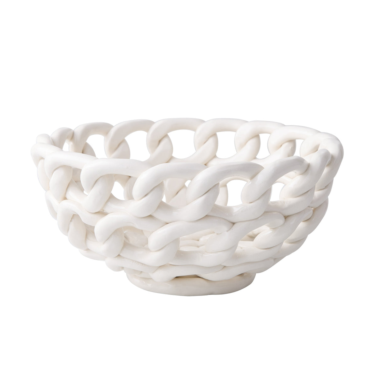 Ceramic Braided Bread Serving Bowl