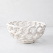 Ceramic Braided Bread Serving Bowl