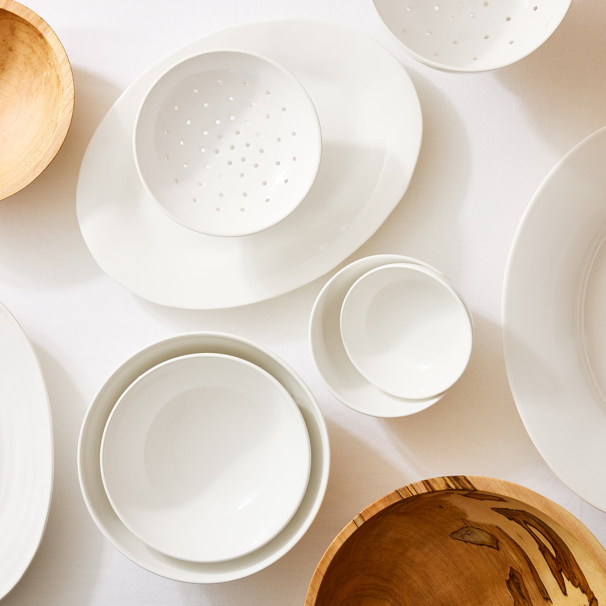 Ceramic Nesting Serving Bowls, Set of 4