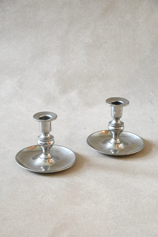 Vintage Silverplate Chambersticks – Set of 2