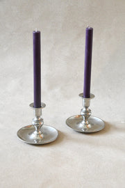 Vintage Pewter Chambersticks – Set of 2