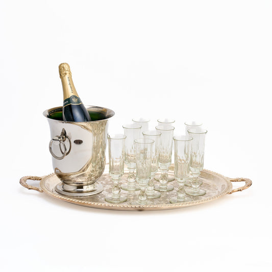10 Georgian Champagne Glasses