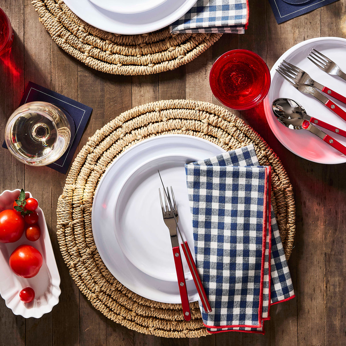 Cherry Red Bistro 5-Piece Flatware Set