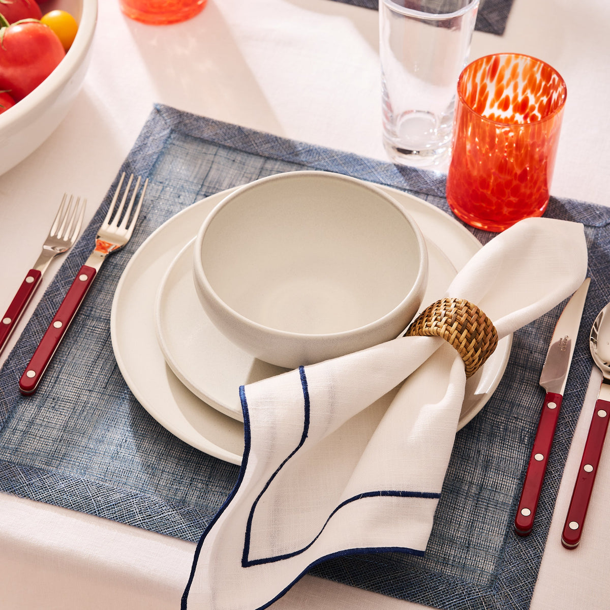 Cherry Red Bistro 5-Piece Flatware Set