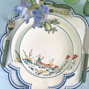 Lilibeth linen white & blue placemat (set of 4)