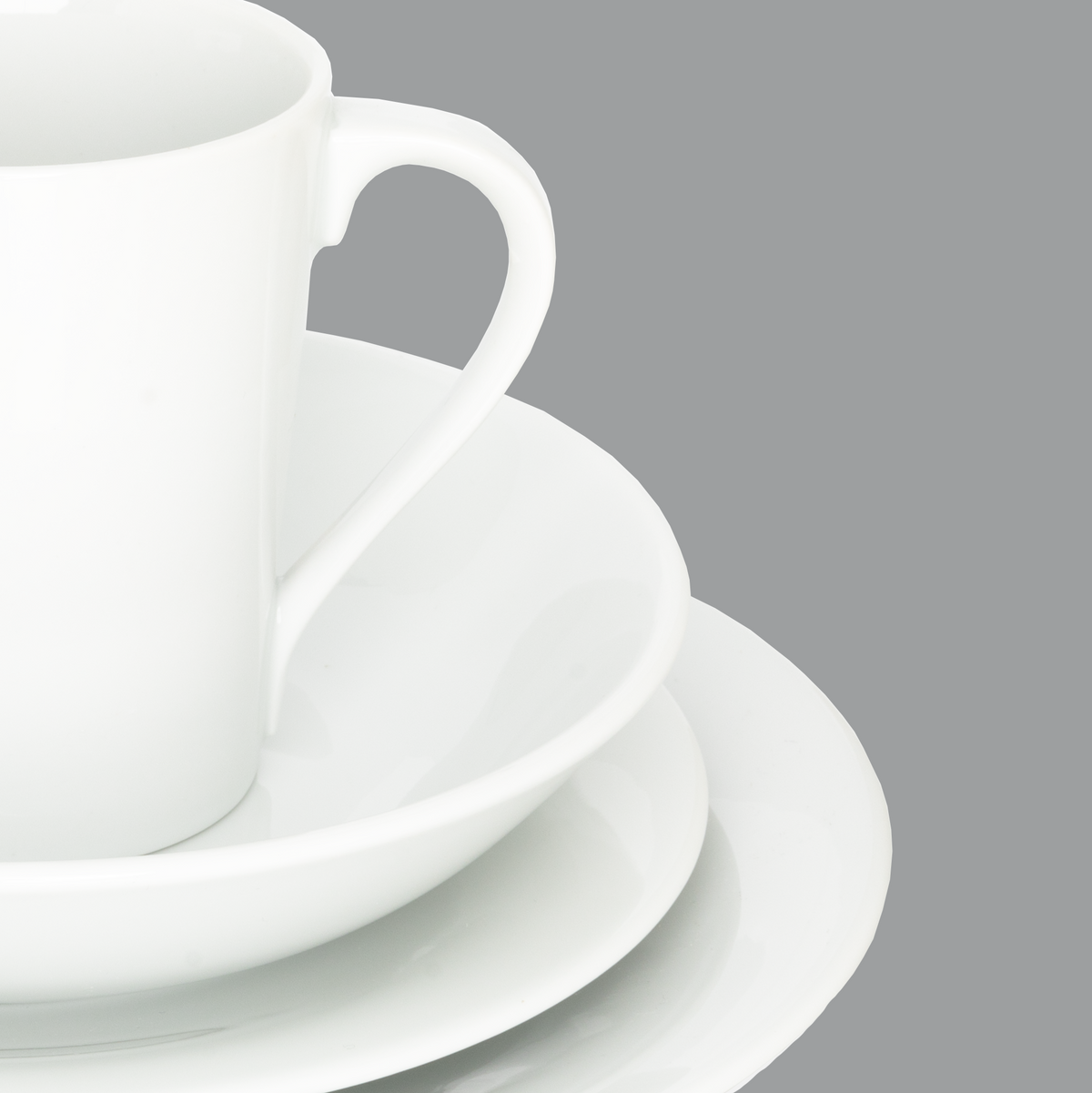 City White Porcelain Dinner Plate