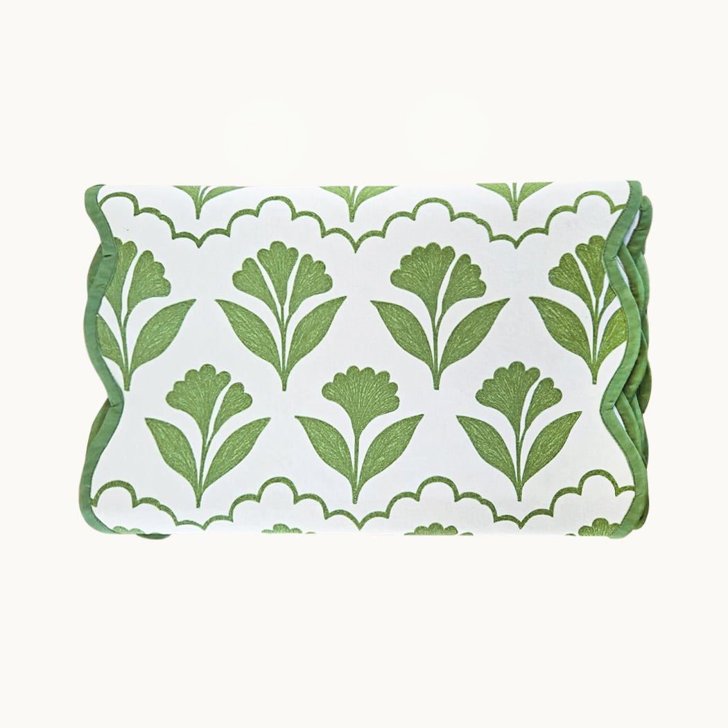 Josephine green table runner