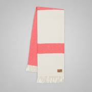 Coral Sydney Herringbone Stripe Throw