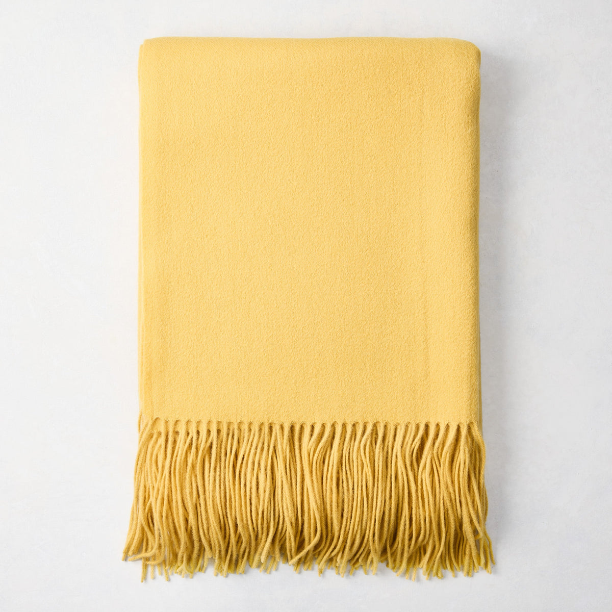 Corn Yellow Cashmere Throw Blanket