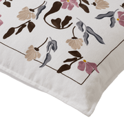 Hand Embroidered  Bouquet Pillow Cover 20" x 20"