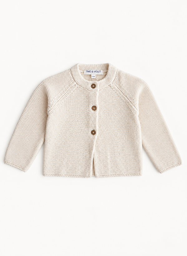 Baby Ivory Knit Cardigan