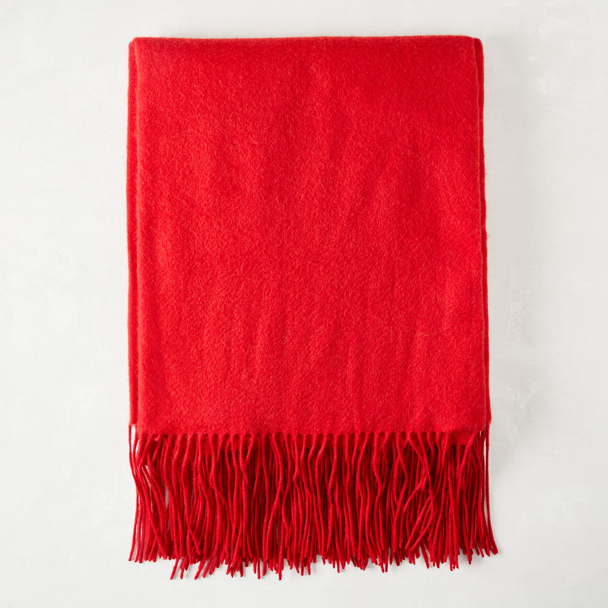 Crimson Red Cashmere Throw Blanket