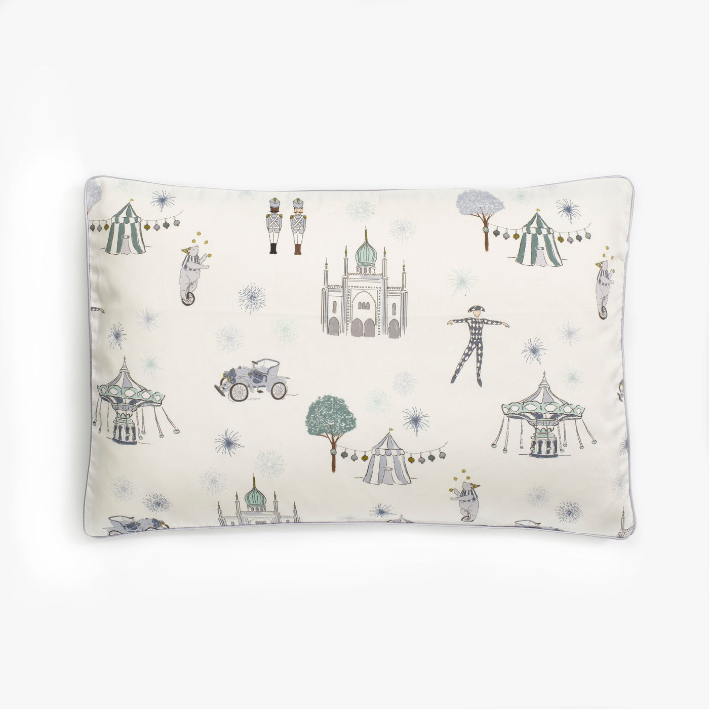 Adventures in Wonderland Toddler Pillow - Aqua