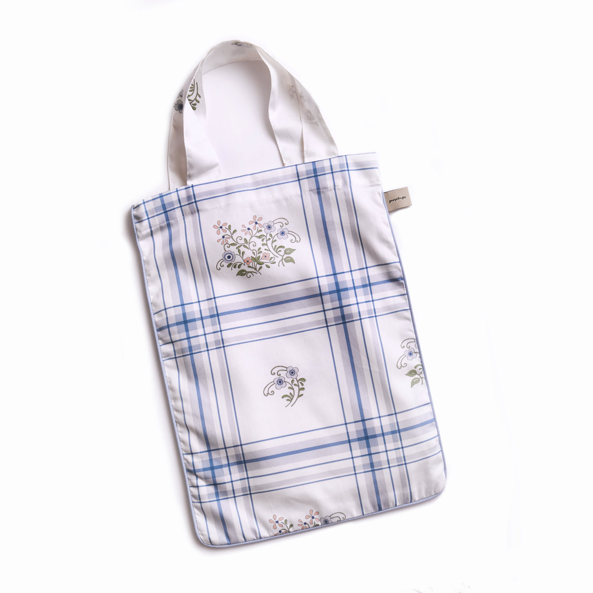 Fleur + Stripe Crib Sheet - Plaid