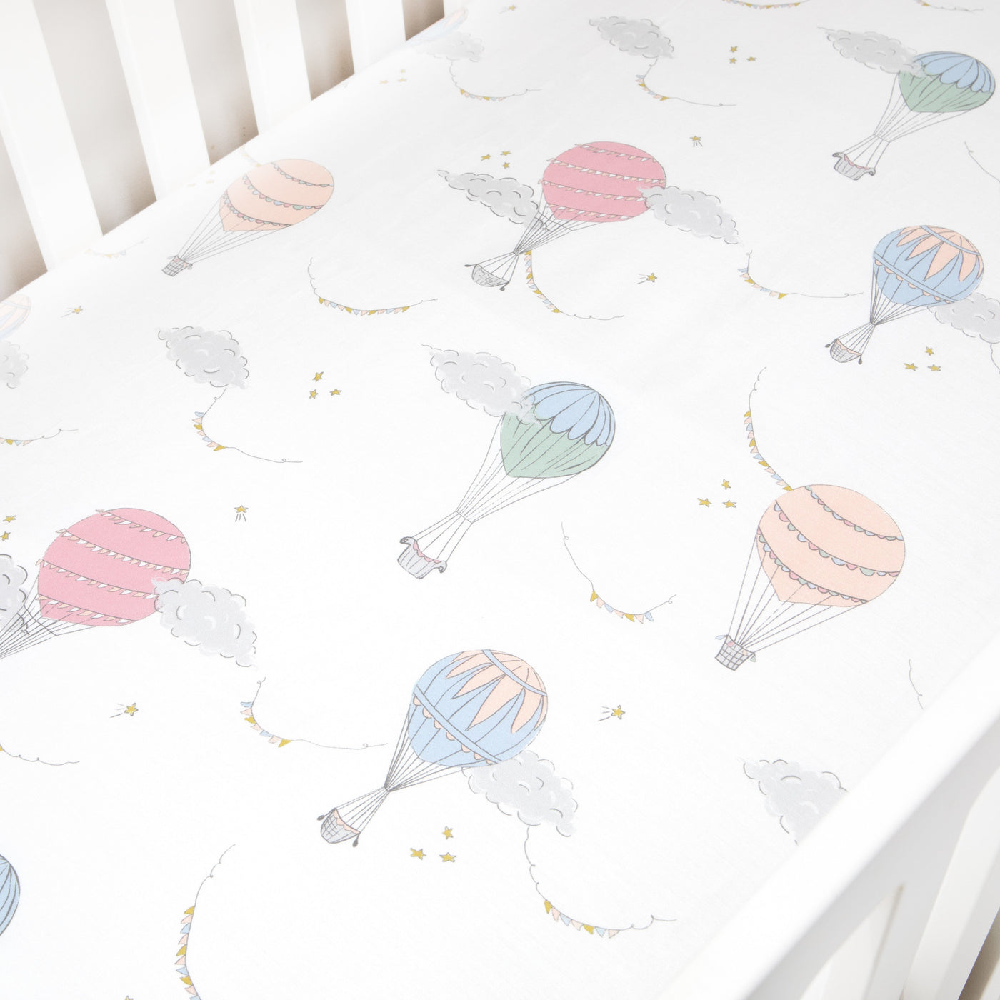 Touch The Sky Crib Sheet - Pink