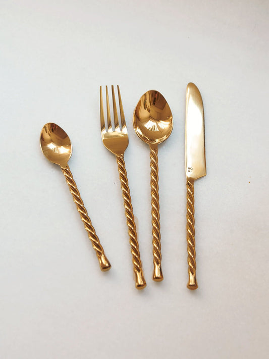 CUTLERY SET GOLDEN TWIRL
