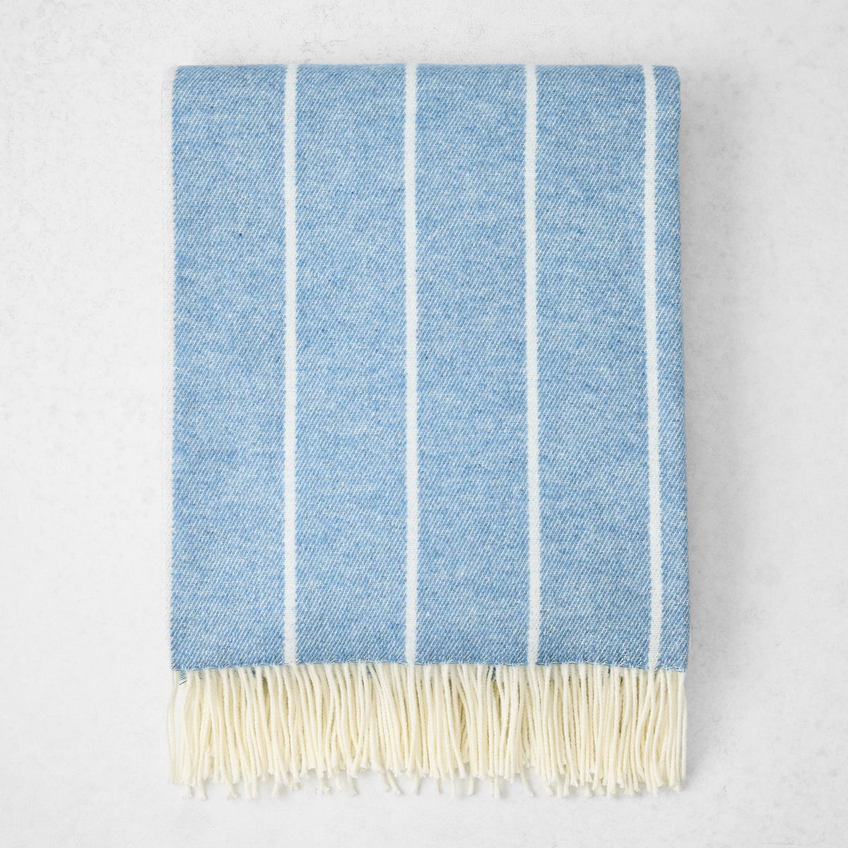 Denim Blue Fiji Stripe Throw Blanket