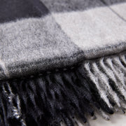 Diane Keaton + Hudson Grace Alpaca Charcoal Plaid Throw Blanket