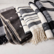 Diane Keaton + Hudson Grace Black Buffalo Check Alpaca Throw Blanket
