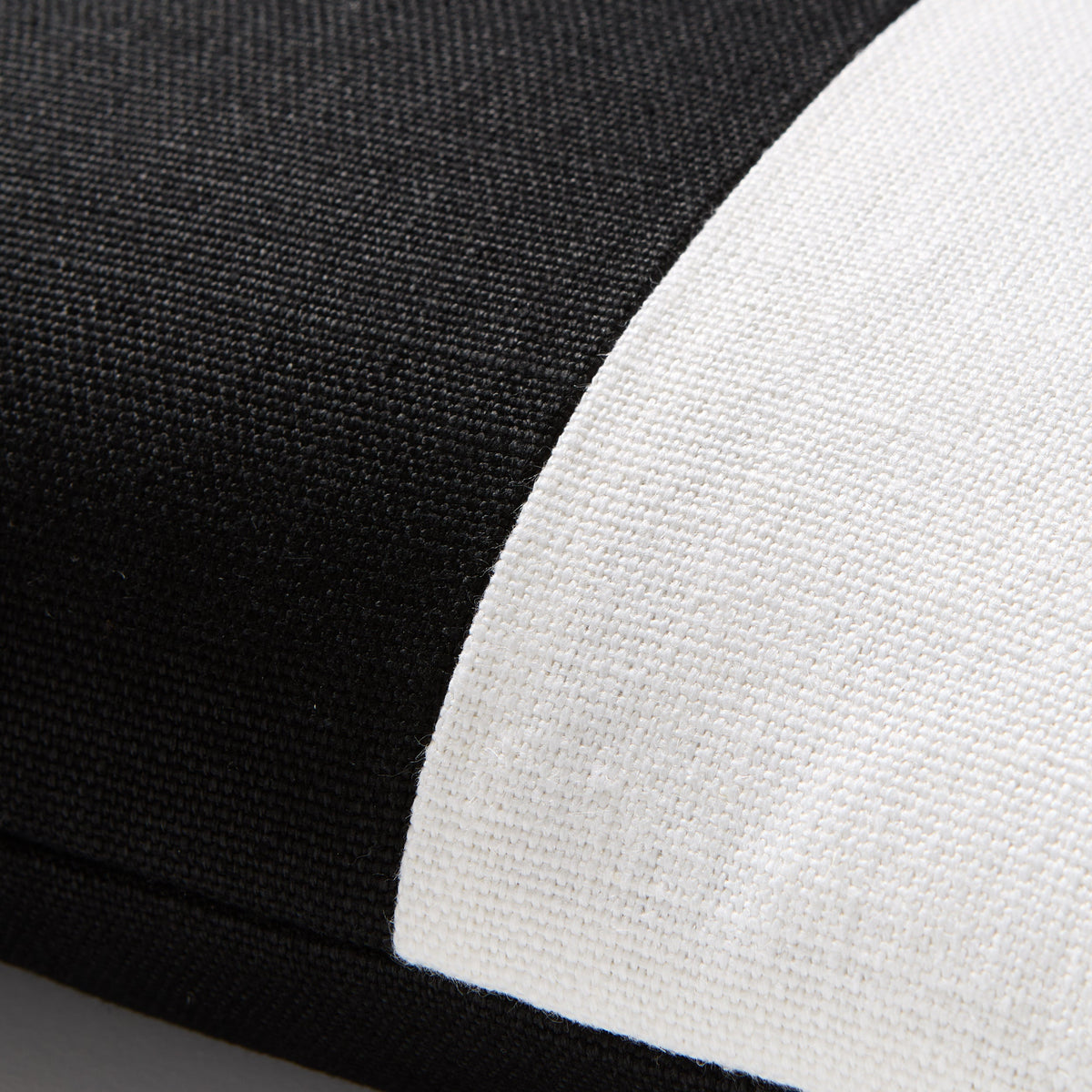 Diane Keaton + Hudson Grace Black Wide Linen Stripe Throw Pillow