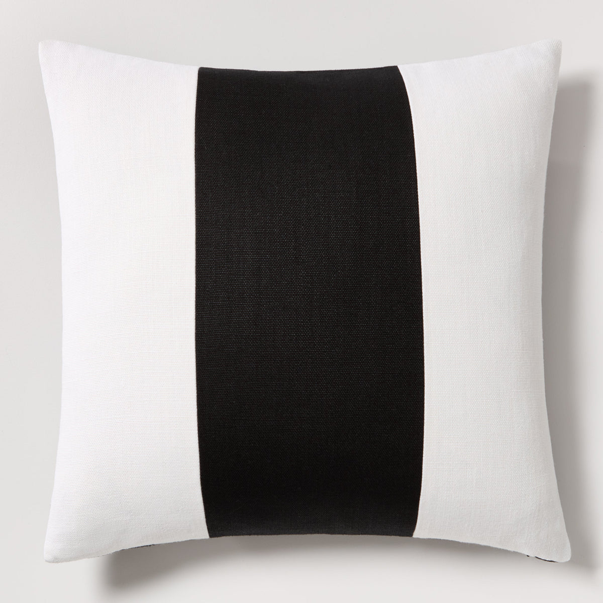Diane Keaton + Hudson Grace Black Wide Linen Stripe Throw Pillow