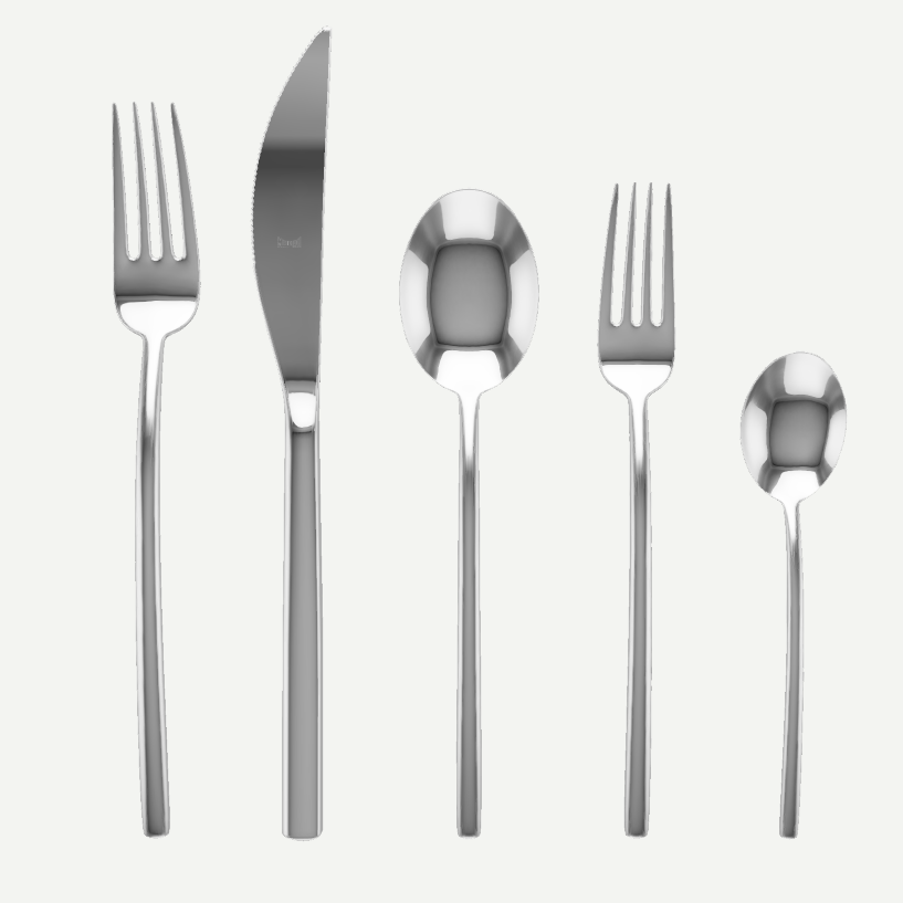Due Stainless Steel 5-Piece Flatware Set