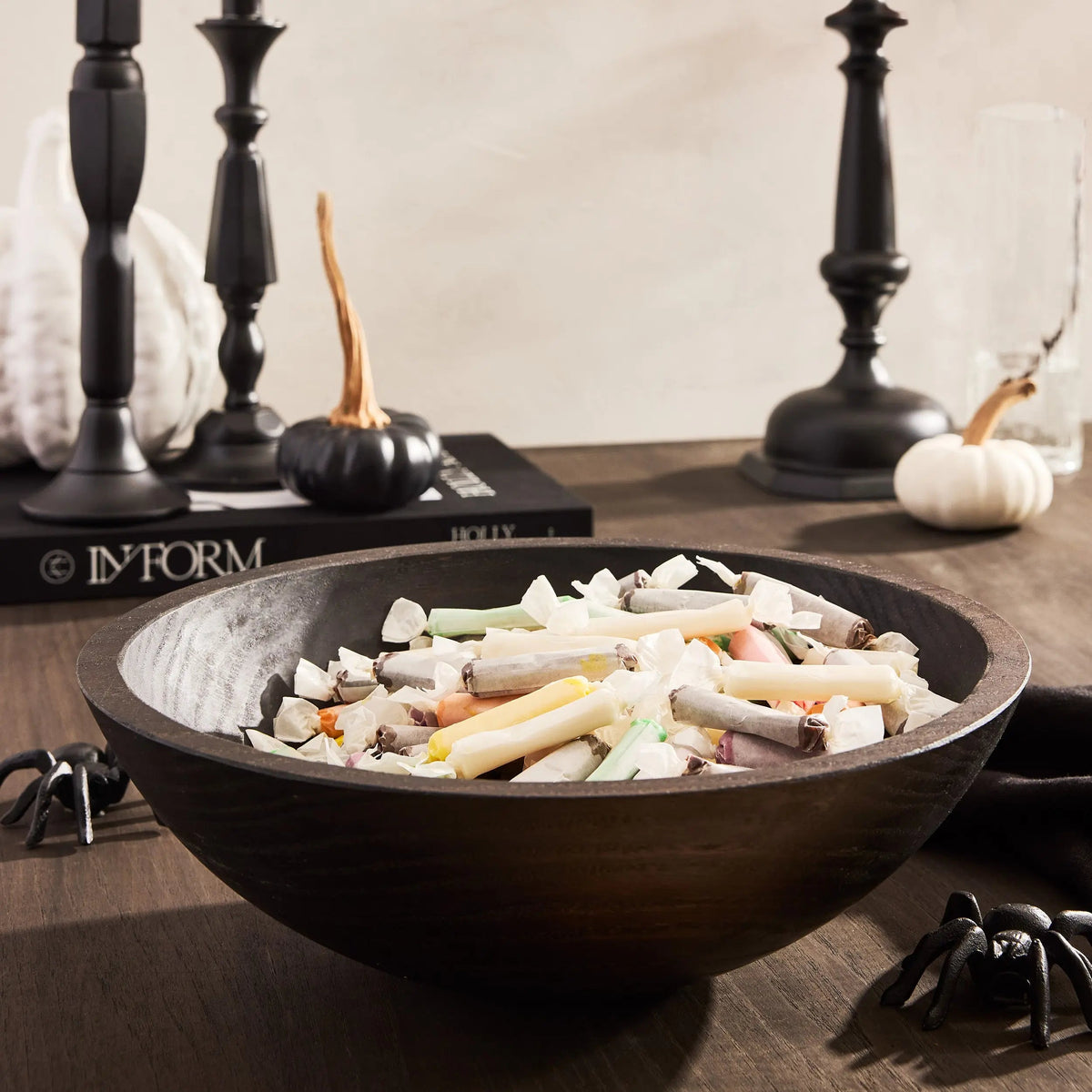 Ebonized Wood Bowl (13")