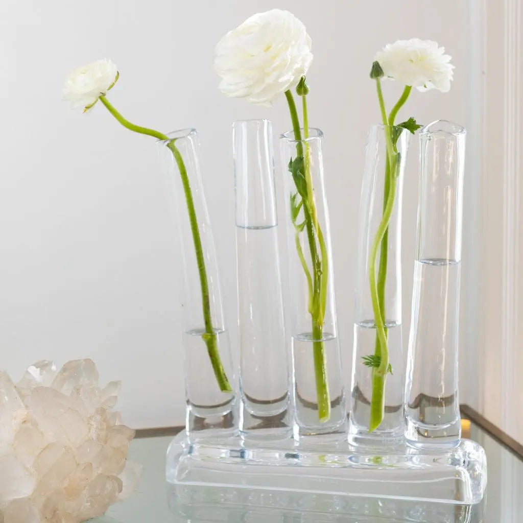 Elli Small Scissor-Cut Glass Vase