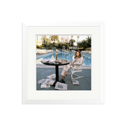 Faye Dunaway Sits by the Pool