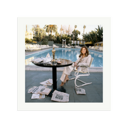 Faye Dunaway Sits by the Pool