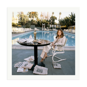 Faye Dunaway Sits by the Pool