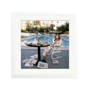 Faye Dunaway Sits by the Pool