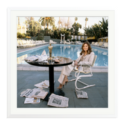 Faye Dunaway Sits by the Pool