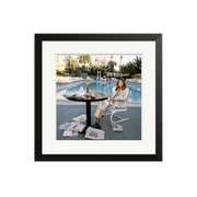 Faye Dunaway Sits by the Pool
