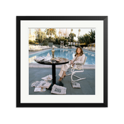 Faye Dunaway Sits by the Pool