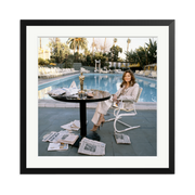 Faye Dunaway Sits by the Pool