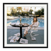 Faye Dunaway Sits by the Pool