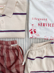 Trio Stripe Polo Set